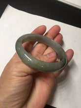 Load image into Gallery viewer, 55.8mm Certified 100% natural Type A oily dark green/gray/black jadeite jade bangle BN32-8086