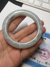 Load image into Gallery viewer, 55mm 100% natural type A icy watery light green yellow jadeite jade bangle Y155-5249