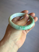 Load image into Gallery viewer, 58mm Certified type A 100% Natural sunny green/white Jadeite bangle AY85-3474