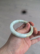 Load image into Gallery viewer, 53.5mm certified Type A 100% Natural light green/brown square Jadeite Jade bangle R104-1761