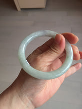 Load image into Gallery viewer, 55.5mm certified Type A 100% Natural light green/purple round cut Jadeite Jade bangle BK77-3787