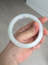 Load image into Gallery viewer, 56.8mm Certified Type A 100% Natural sunny green/white Jadeite Jade bangle BP50-3874