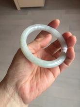 Load image into Gallery viewer, 55.5mm certified Type A 100% Natural light green/purple round cut Jadeite Jade bangle BK77-3787