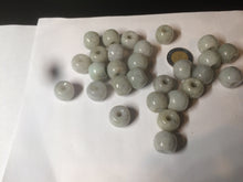 Load image into Gallery viewer, 20x18mm Type A 100% Natural white/light green olive shape Jadeite Jade LuluTong (Every road is smooth) bead pendant BF93