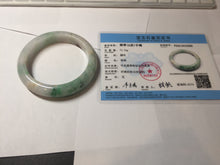 Load image into Gallery viewer, 59.5mm certified Type A 100% Natural light green sunny green red light purple Jadeite Jade bangle BF143-5283