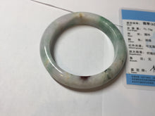 Load image into Gallery viewer, 59.5mm certified Type A 100% Natural light green sunny green red light purple Jadeite Jade bangle BF143-5283
