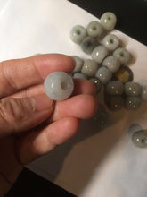 Load image into Gallery viewer, 20x18mm Type A 100% Natural white/light green olive shape Jadeite Jade LuluTong (Every road is smooth) bead pendant BF93