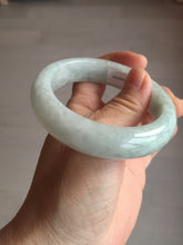 Load image into Gallery viewer, 54.9mm certified 100% natural Type A light green chubby jadeite jade bangle BK76-3784