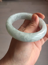 Load image into Gallery viewer, 54.9mm certified 100% natural Type A light green chubby jadeite jade bangle BK76-3784