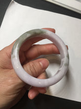 Load image into Gallery viewer, 53.5mm 100% natural certified light green purple pink jadeite jade bangle BN34-4503