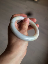 Load image into Gallery viewer, 57.8mm certified 100% natural type A light sunny green/purple/yellow chubby round cut jadeite jade bangle BF36- 9222