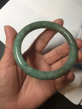 Load image into Gallery viewer, 55.3mm Certified 100% natural Type A dark green/brown round cut jadeite jade bangle BM11-5374