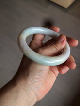 Load image into Gallery viewer, 57.8mm certified 100% natural type A light sunny green/purple/yellow chubby round cut jadeite jade bangle BF36- 9222