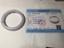 Load image into Gallery viewer, 55.5mm certified 100% natural type A sunny green/purple jadeite jade bangle BN88-8714