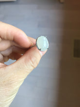 Load image into Gallery viewer, 100% natural type A icy watery white four-prong jadeite jade ring PA162