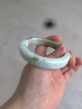Load image into Gallery viewer, 54.5mm certified Type A 100% Natural light green/brown square Jadeite Jade bangle R103-1760