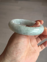 Load image into Gallery viewer, 54.9mm certified 100% natural Type A light green chubby jadeite jade bangle BK76-3784