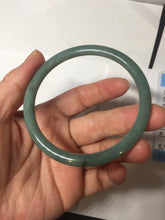 Load image into Gallery viewer, 59mm Certified Type A 100% Natural light green/blue/brown slim round cut Guatemala Jadeite bangle AA56-5836