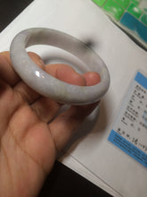 Load image into Gallery viewer, 53.2mm Certified type A 100% Natural light green/purple Jadeite bangle AZ87-1632