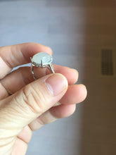 Load image into Gallery viewer, 100% natural type A icy watery white four-prong jadeite jade ring PA162