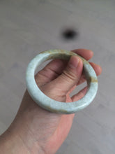 Load image into Gallery viewer, 54.5mm certified Type A 100% Natural light green/brown square Jadeite Jade bangle R103-1760