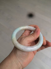 Load image into Gallery viewer, 57.8mm certified 100% natural type A light sunny green/purple/yellow chubby round cut jadeite jade bangle BF36- 9222