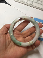 Load image into Gallery viewer, 59.5mm certified Type A 100% Natural light green sunny green red light purple Jadeite Jade bangle BF143-5283