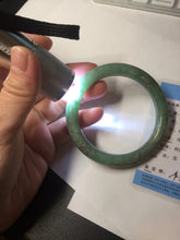 Load image into Gallery viewer, 55.3mm Certified 100% natural Type A dark green/brown round cut jadeite jade bangle BM11-5374