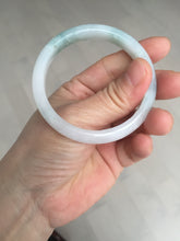 Load image into Gallery viewer, 52.5mm certified natural 100% natural Type A light green/white slim jadeite jade bangle BS91-6677