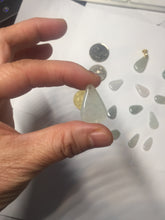 Load image into Gallery viewer, 100% Natural super icy watery sunflower seeds jadeite Jade beads pendant/earring suplies PC120 (Add on item. No sale individually)