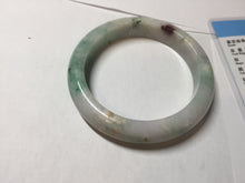 Load image into Gallery viewer, 59.5mm certified Type A 100% Natural light green sunny green red light purple Jadeite Jade bangle BF143-5283