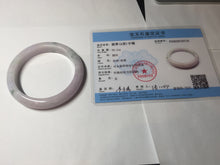 Load image into Gallery viewer, 56.2mm certified 100% natural type A sunny green/purple jadeite jade bangle BN120-8716