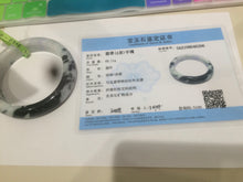 Load image into Gallery viewer, 57.8mm certified 100% natural light green/purple jadeite jade bangle F110-6206