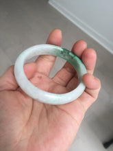 Load image into Gallery viewer, 47mm certified 100% natural Type A sunny green white oval jadeite jade bangle BP49-9340
