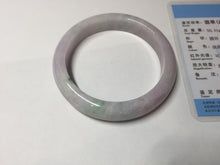 Load image into Gallery viewer, 56.2mm certified 100% natural type A sunny green/purple jadeite jade bangle BN120-8716