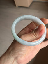 Load image into Gallery viewer, 50mm Type A 100% Natural light green/purple oval Jadeite Jade bangle BM70
