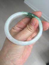 Load image into Gallery viewer, 47mm certified 100% natural Type A sunny green white oval jadeite jade bangle BP49-9340