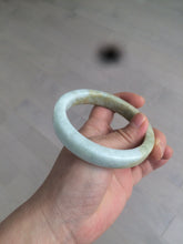 Load image into Gallery viewer, 59.5mm certified Type A 100% Natural light green/brown square Jadeite Jade bangle R101-1758