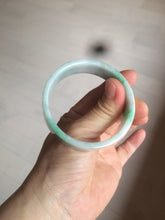 Load image into Gallery viewer, 52.5mm Certified type A 100% Natural sunny green/purple/white square Jadeite Jade bangle AX45-4714