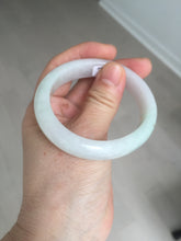 Load image into Gallery viewer, 50mm certified 100% natural Type A icy watery sunny green white red oval jadeite jade bangle BP48-9354