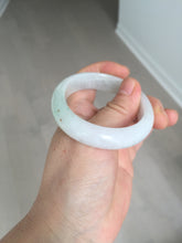 Load image into Gallery viewer, 50mm certified 100% natural Type A icy watery sunny green white red oval jadeite jade bangle BP48-9354