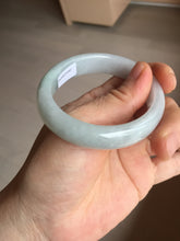 Load image into Gallery viewer, 50mm Type A 100% Natural light green/purple oval Jadeite Jade bangle BM70