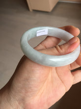 Load image into Gallery viewer, 50mm Type A 100% Natural light green/purple oval Jadeite Jade bangle BM70