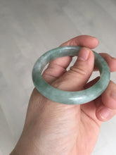 Load image into Gallery viewer, 50mm certified Type A 100% Natural icy watery light green red oval Jadeite Jade bangle BQ8-3804