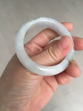 Load image into Gallery viewer, 46mm Certified Type A 100% Natural icy watery light green white clear Jadeite Jade bangle BS88-6685