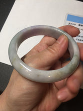 Load image into Gallery viewer, 58mm 100% natural certified light green purple yellow(FU LU SHOU) jadeite jade bangle BN37-7345