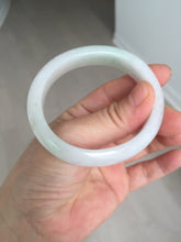 Load image into Gallery viewer, 50mm certified 100% natural Type A icy watery sunny green white red oval jadeite jade bangle BP48-9354