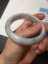 Load image into Gallery viewer, 58mm 100% natural certified light green purple yellow(FU LU SHOU) jadeite jade bangle BN37-7345