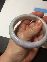 Load image into Gallery viewer, 58mm 100% natural certified light green purple yellow(FU LU SHOU) jadeite jade bangle BN37-7345