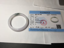 Load image into Gallery viewer, 55.5mm certified 100% natural type A icy watery green/purple jadeite jade bangle BN89-3521